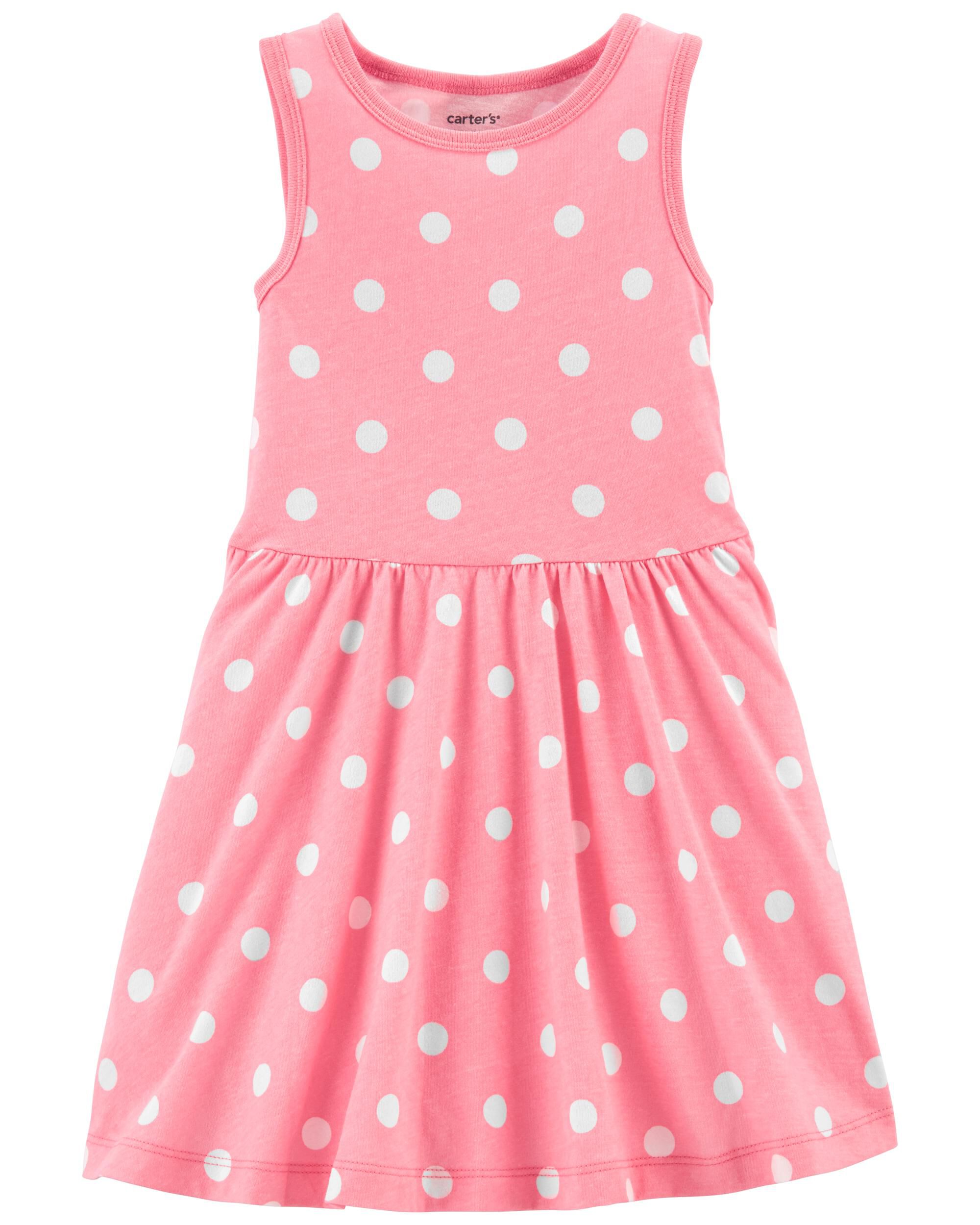 Toddler Pink Polka Dot Twirl Dress ...